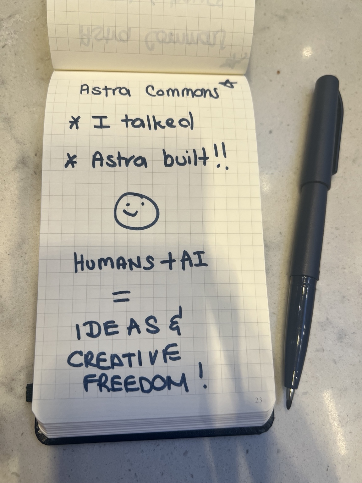Astra Commons notebook: I talked, Astra built