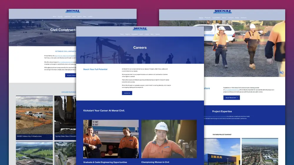 Menai Civil Website